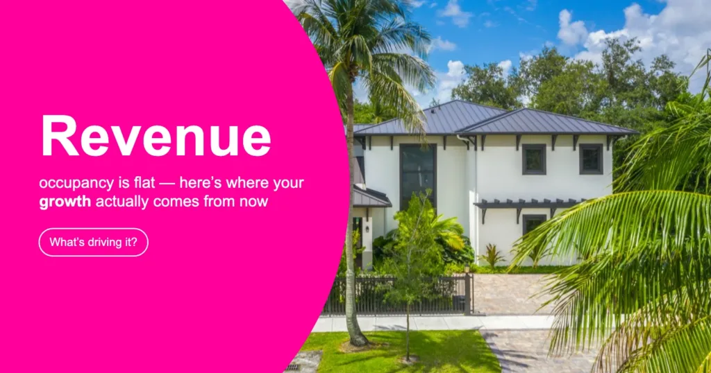 Occupancy is flat. Here's where your revenue growth actually comes from now